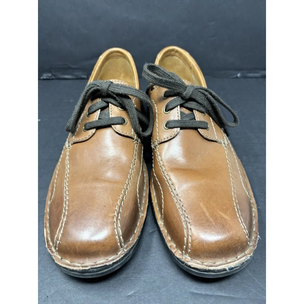 Clarks Men's‎ Northam Edge Brown Leather Casual Shoes 26133171 Size US 9M